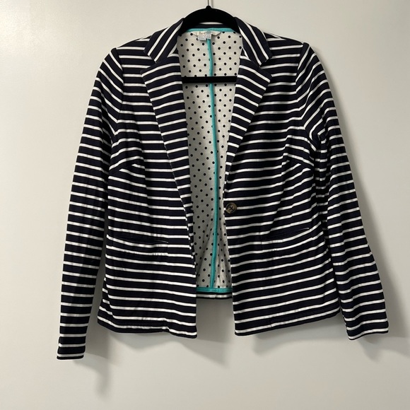 Boden Jackets & Blazers - Boden Blue And White Striped Women’s Blazer Size 10
